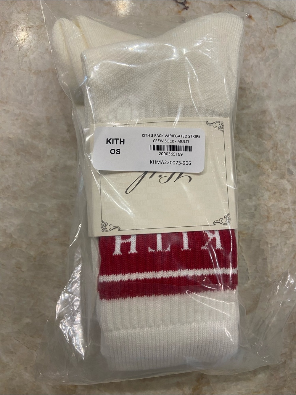 Kith White Crew Socks - Pack of 3